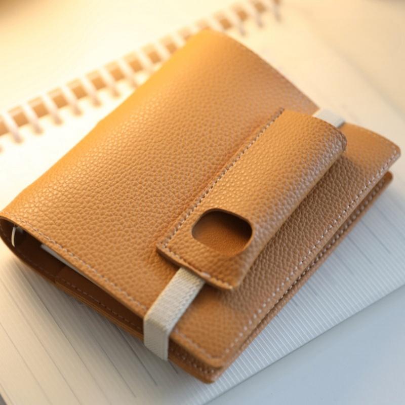 Карманный органайзер M5, дневник, блокнот, ПУ кожа, на кольцах, мини, пустые страницы в клетку, ежедневник для записей