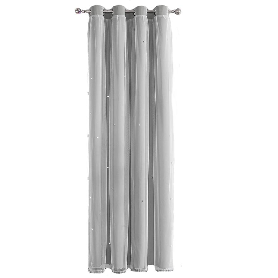 Двухслойные романтические прозрачные детские занавески для девочек с вырезанными звездами для гостиной, спальни, оконные занавески