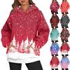 Women's Fashion Daily Versatile Casual Crewneck Sweatshirts Long Sleeve Printed Top Sweatshirts