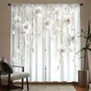 2 шт. Элегантные белые цветочные прозрачные шторы – Светофильтрующая ткань для конфиденциальности для гостиной, спальни, офиса   Современный декор дома