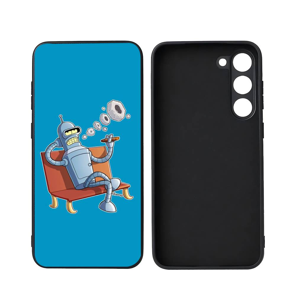 Милый Futuramas Для ребенка Для Samsung Galaxy S25 S24 S23 Ultra S22 S21 Plus S20 Черный Мягкий Силиконовый Защитный Чехол