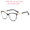 Blu-Ray Blocking Cat Eye Nearsighted Eyeglasses Women Men Fashion Pc Oval Prescription Spectacle 0 -0.5 -0.75 -1.0 To -6.0