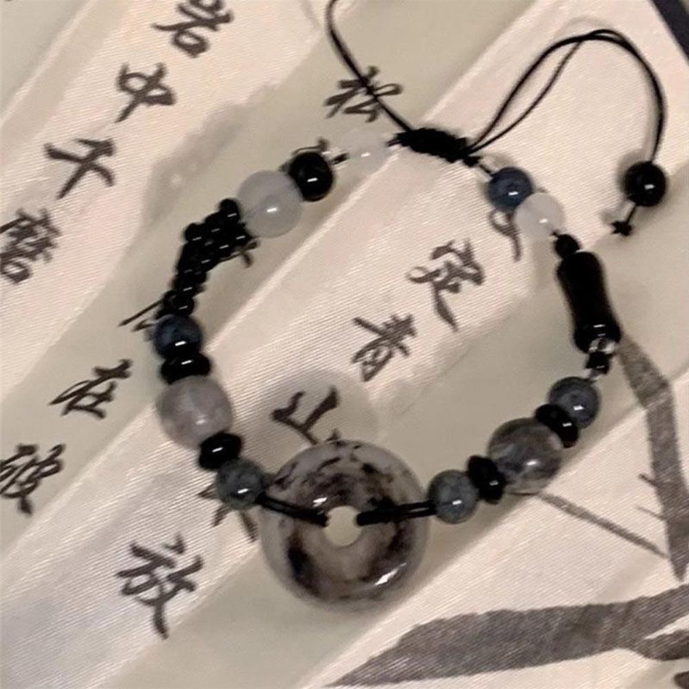 Винтажный плетеный веревочный браслет, китайский стиль, бамбуковый браслет из бисера, китайский стиль, браслет из бисера