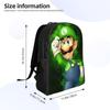 Cartoon Role Luigi's Mansion Unisex Backpack Laptop School Bag College Student Satchel Lightweight Basic Daypack For Adult Teen Kids