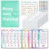 PU Leather Envelope Challenge Binder Challenging Refillable Money Saving Binder Loose-leaf Savings Handbook