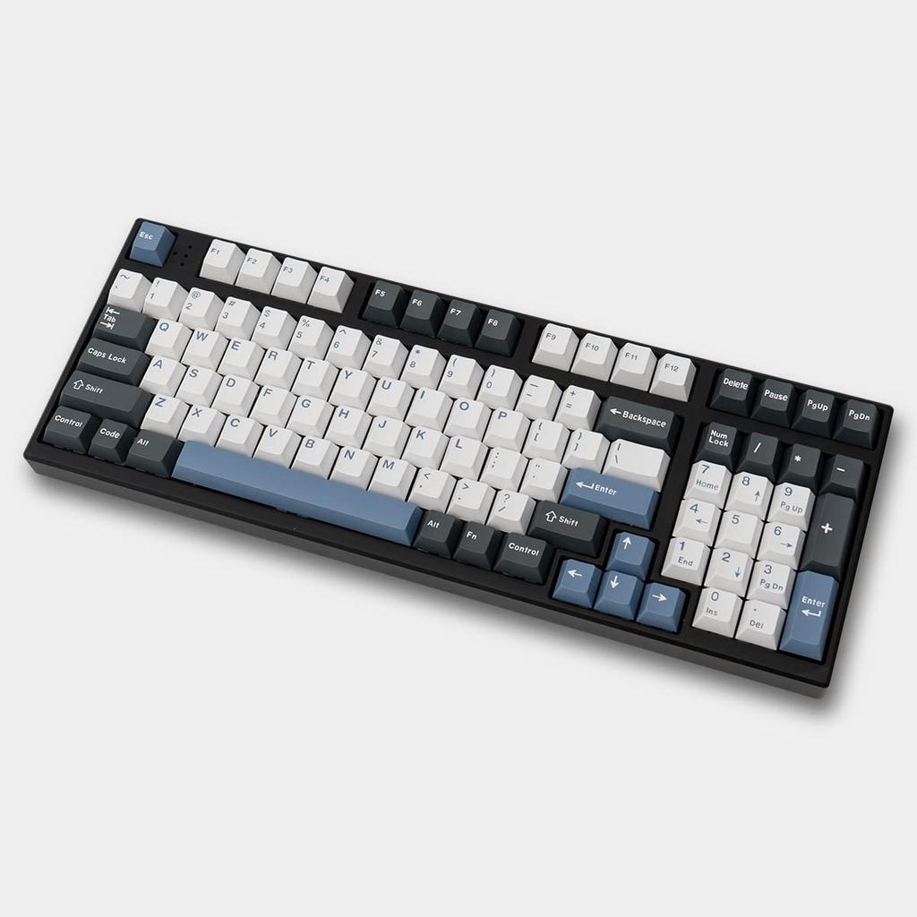 Arctic Blue White Keycaps Full Set 173 Keys Cherry Profile Doubleshot Custom Keycaps Cherry MX Gateron Kailh Box Switch Mechanical Gaming Gear