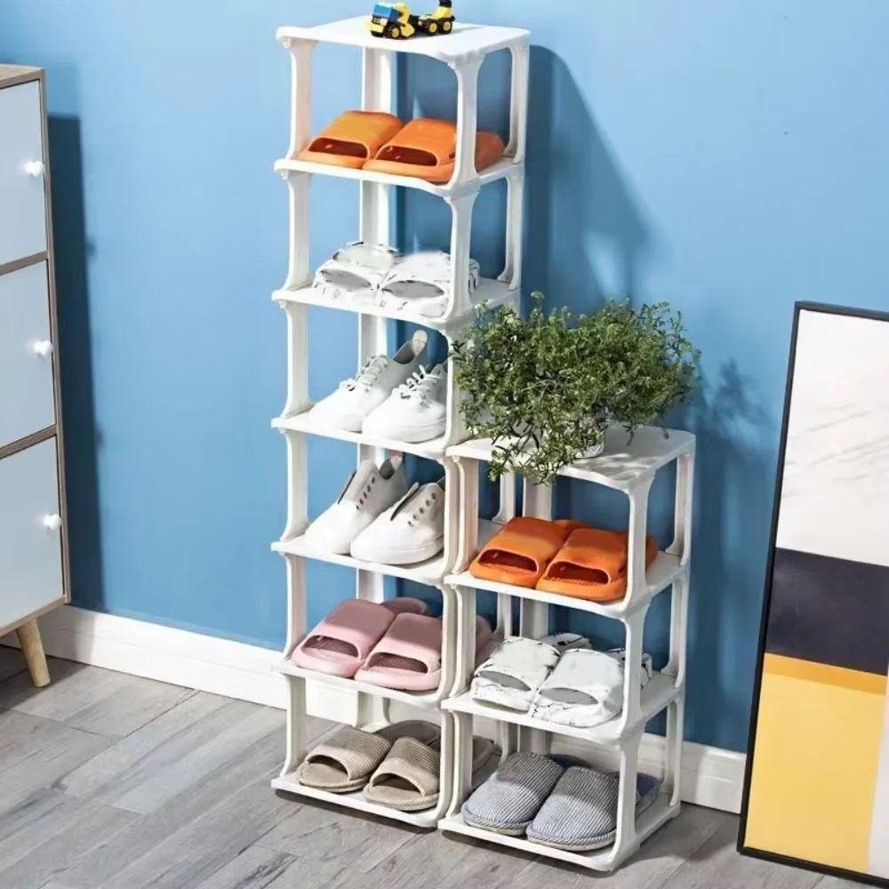 Органайзер для хранения обуви 2-8 ярусов, съемные многоярусные обувницы, простая напольная полка для обуви, для дома