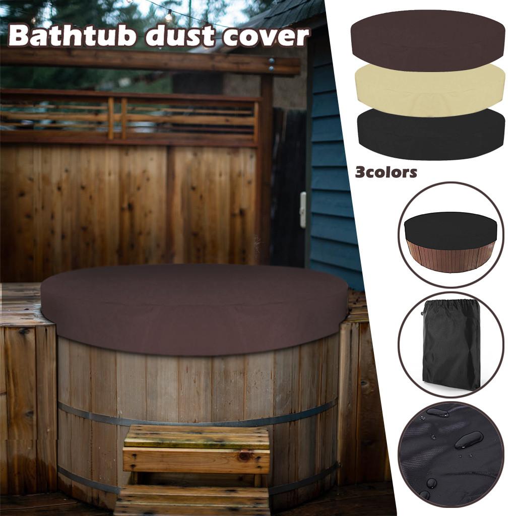 Наружная круглая гидромассажная ванна с водонепроницаемым навесом и дождевой крышкой