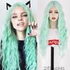 MISS WIG Блондинка-коричневый длинный парик из синтетического волокна с волнистыми волнами без челки, цвет омбре, натуральный длинный волнистый парик для женщин