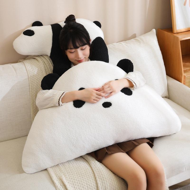 Black and white panda throw pillow plush toy giant panda doll home sofa pillow cushion girl rag doll