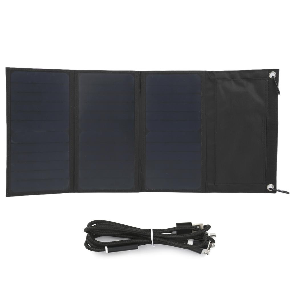 21W Monocrystalline Solar Panel Cell Foldable Dual USB Output Charging Supplies for Outdoors