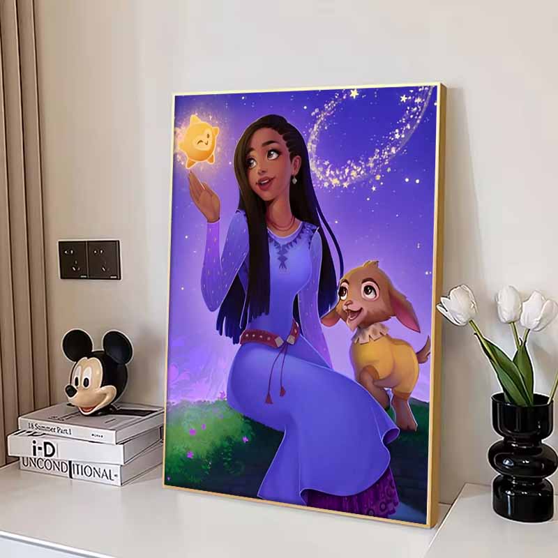 Disney Алмазная живопись Звездное желание Теплая сцена Милый мультфильм Вышивка крестом Полный набор Креативное шитье Мозаика 5D DIY Домашний декор