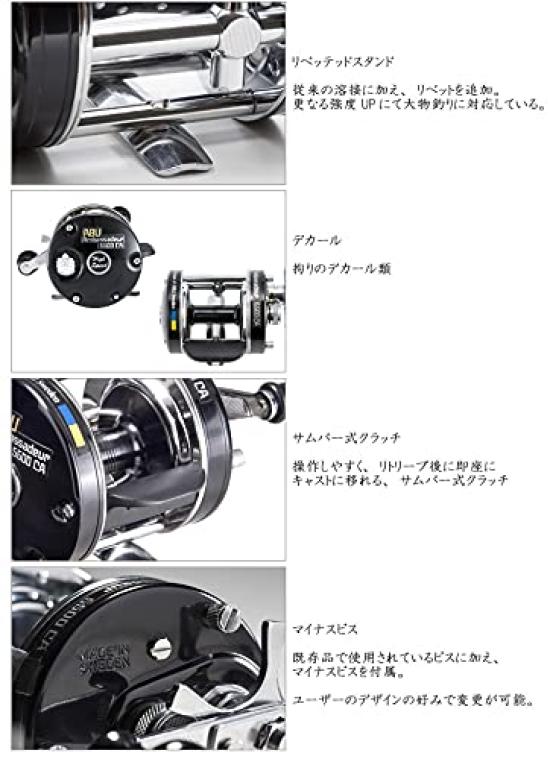 AbuGarcia Ambassador 5601CA Factory Tune Black Left Hand Clutch Type Double Hand Bass Snakehead Catfish Top Water Round Reel (Посол)