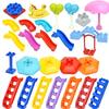 Big Building Blocks Playground Kid Toys Slide Ladder Stairs Swing Ladde Seesaw Balloon Horse Compatible Large Size Brick Duploes