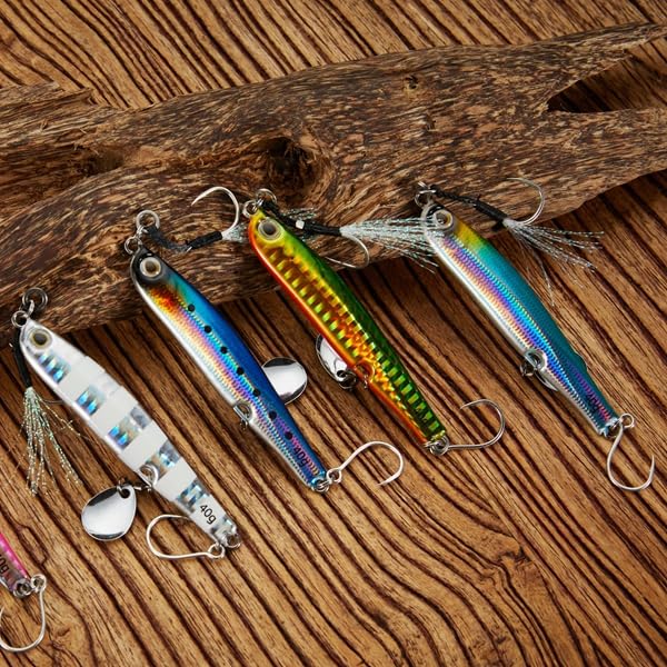 REEF DREAM Metal Jig Seabass Lure Blue Fish Blade Jig 20 г 30 г 40 г 5-цветный набор Slow Fall Jig Blue Fish Seabass Flounder Grouper