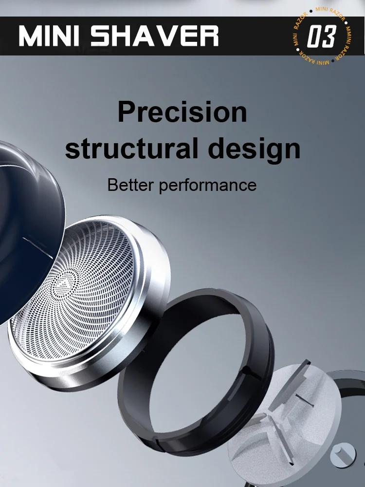 Электробритва с зарядкой, мини-карманная дорожная бритва, портативная беспроводная съемная бритва, триммер для волос на лице и теле