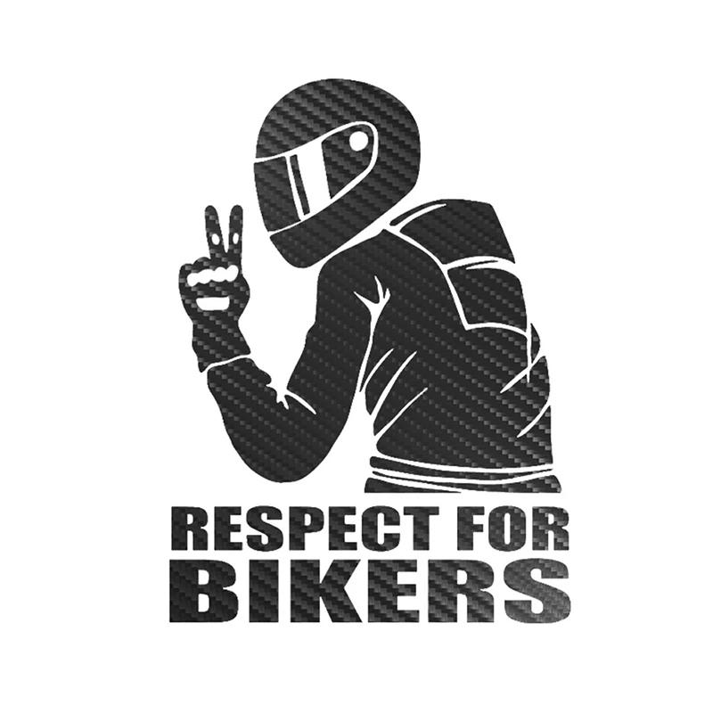 Motorcycle Reflector Sticker Decal Waterproof Helmet Reflective Stickers Motorcycle Car Red Respect for Bikers Vinyl 3D Stickers