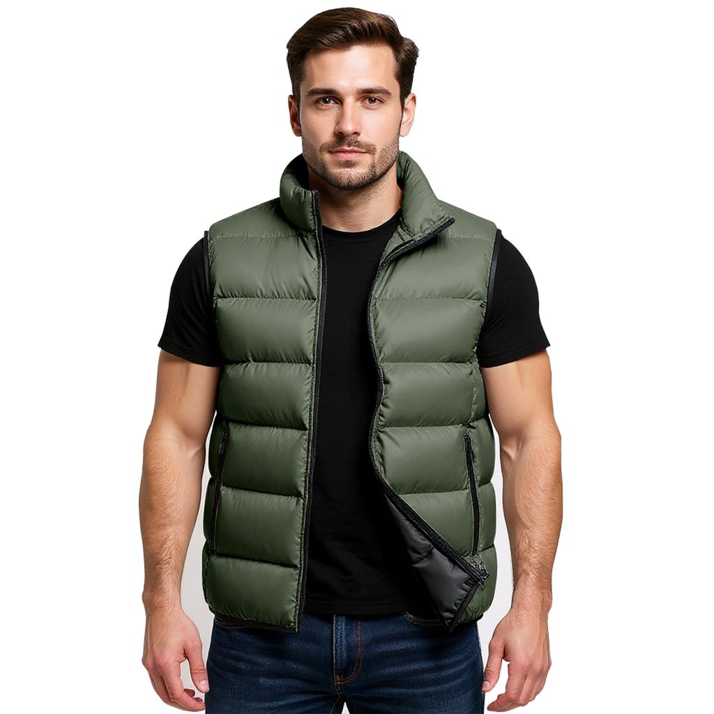 Men's Down Cotton Warm Outdoor Sleeveless Jacket