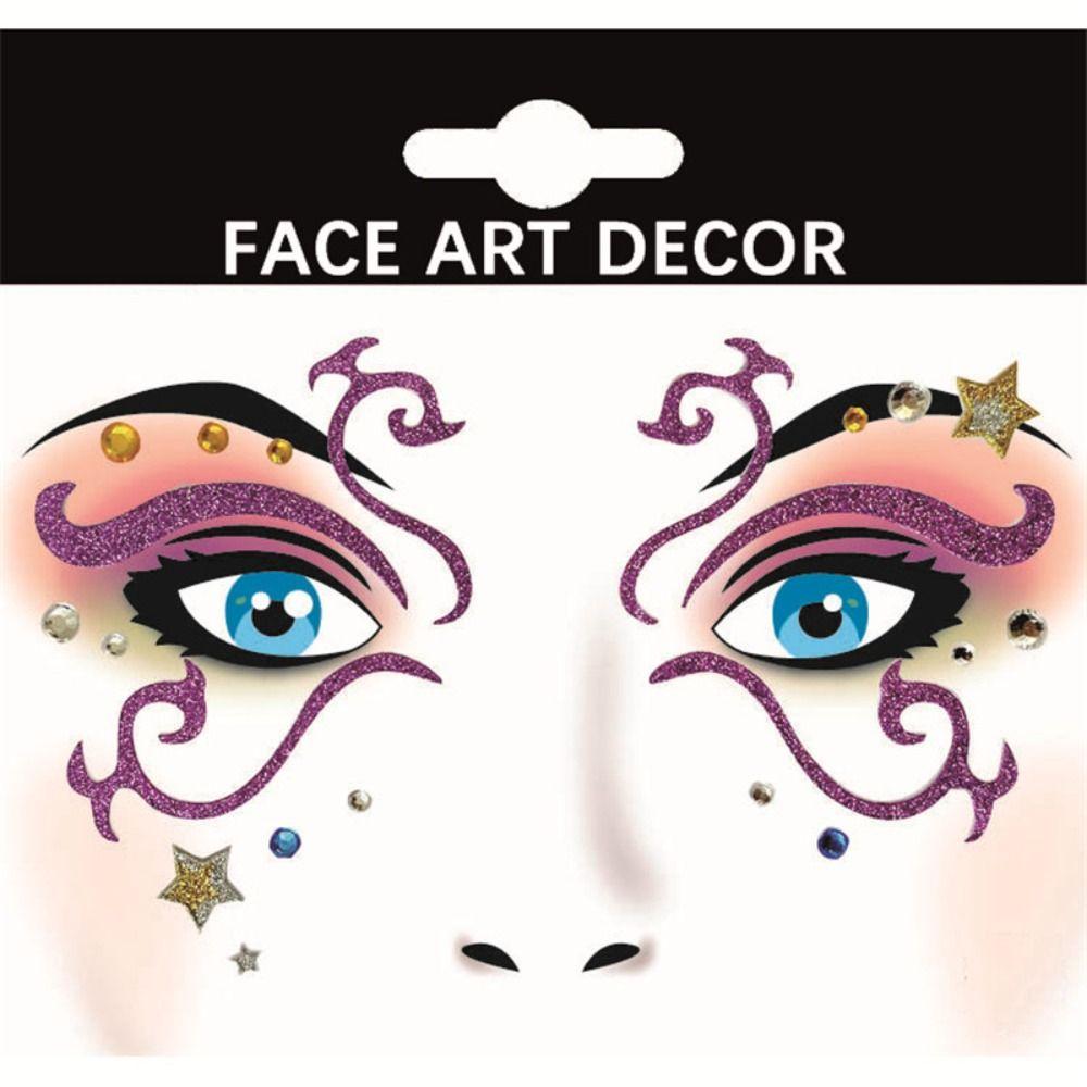 Glitter Face Stickers Shining Face Art Decor Glitter Makeup Stickers Theater Gifts Birthday Party