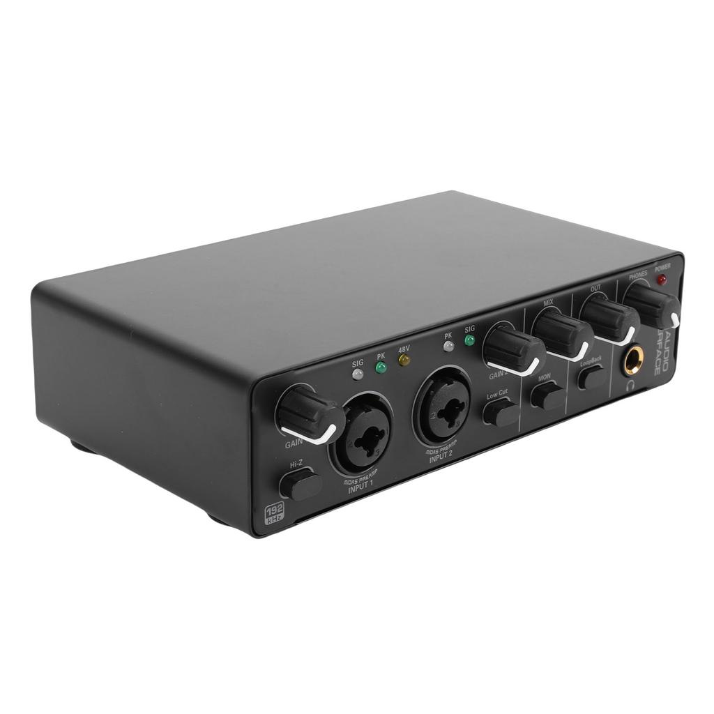Type C Sound Interface 24 Bit 192 KHz XLR Input 48V Phantasm Power for Recording Streaming Podcasting