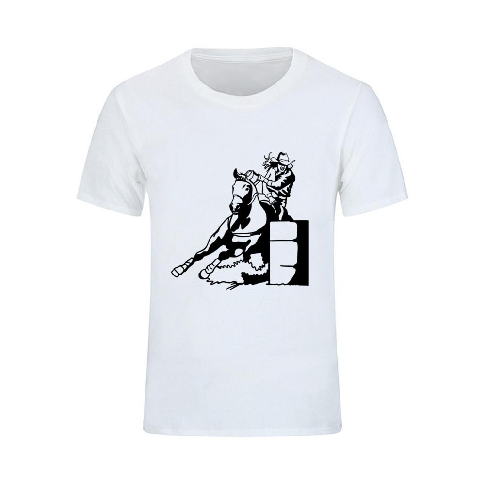 Novelty Knitted Men T Shirts Tuxedo Tees Barrel Race Lady Girl Mens T Shirt O
