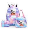 3Pcs/Set Chainsaw Man Kawaii Casual School Bag Colorful Backpack Set Girl with Lunch Bag for Women Student Teenager Rucksack Pencil Case