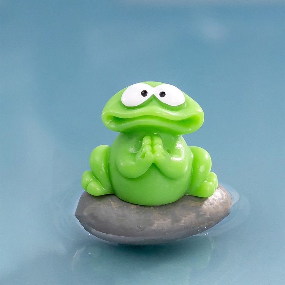 Cartoon Big Mouth Frogs Statue Cute Mini Frogs Ornament Micro Landscape Ornaments