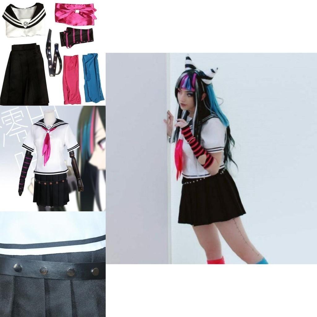 Яркий костюм Данганронпы Ибуки Миоды, включающий стильное платье и набор аксессуаров