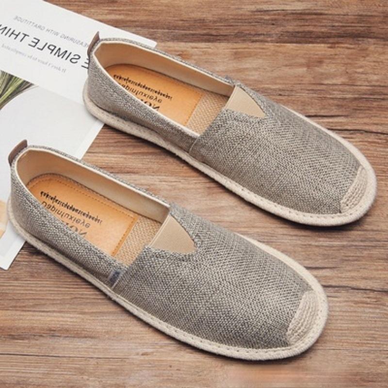 Мужская обувь Old Beijing Cloth Shoes льняная дышащая и удобная повседневная обувь на плоской подошве