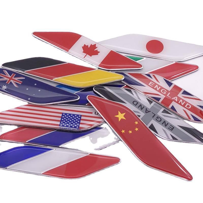 Декоративная металлическая наклейка для крыльев европейского автомобиля - Германия Франция Италия Канада