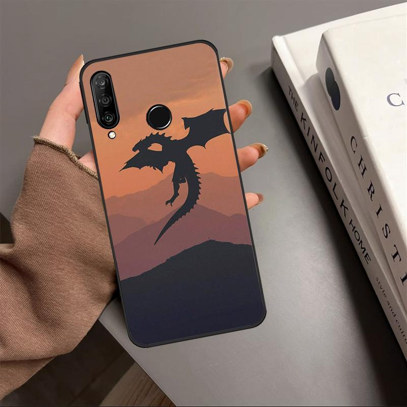 Темная тема «Дракон» для Huawei Nova Y72 Y90 Y60 Y70 Y91 Y61 Y73 3i 7i 8i 11 12i 9 10 SE P20 P30 Pro P40 Lite Чехол