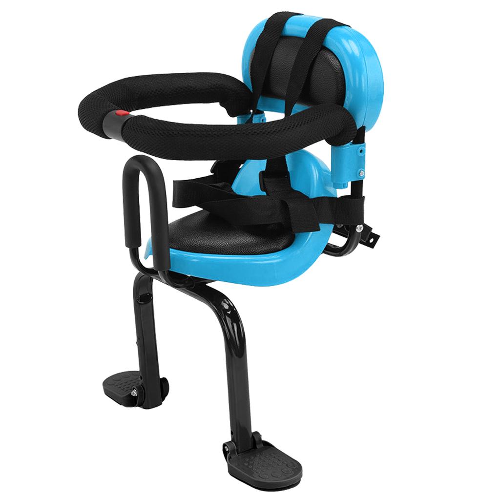 Детское велосипедное сиденье с креплением на спине Велосипедное сиденье для малышей с U-образным ограждением, складной подставкой для ног и безопасностью