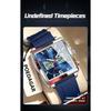 POEDAGAR Luxury Top Man Watch Electronic Square LED Alarm Chronograph Watches Week Date Dual Time Display Quartz Clock