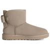 Женские ботинки UGG Ultra Mini Bailey из кожи с бантом, на флисовой подкладке, удобные модные снегоступы женские Pebble
