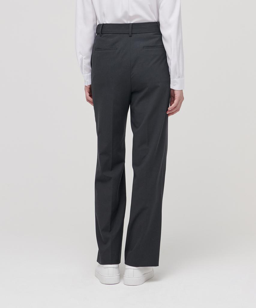 MUSINSA STANDARD WOMAN Women'S Lightweight Straight Hidden Banding Slacks [Gray]