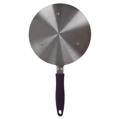 Индукционная пластина-адаптер из нержавеющей стали, рассеиватель тепла с фиолетовой ручкой, кухонные принадлежности для