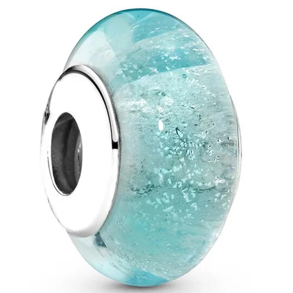 Новые оригинальные медные бусины-шармы из муранского стекла в виде цветка и листа, космическая радуга, для браслета, сделай сам, женские ювелирные изделия, подарок