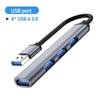 4-портовый концентратор USB 3.0 USB-концентратор Высокоскоростной разветвитель типа C 5 Гбит/с для ПК Компьютерные аксессуары Многопортовый концентратор 4 порта USB 3.0 2.0