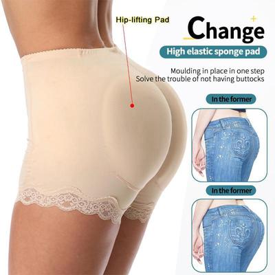 S-3XL, женские трусы-боксеры с мягкой подкладкой размера плюс, бесшовные трусы-боксеры с эффектом пуш-ап, из тонкой сетки, с перевернутыми ягодицами