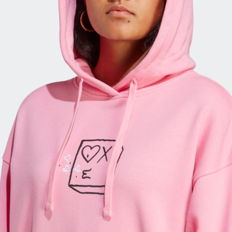 Adidas Спортивная юбка с принтом алфавита Женская нижняя часть Bliss-Pink HY4269