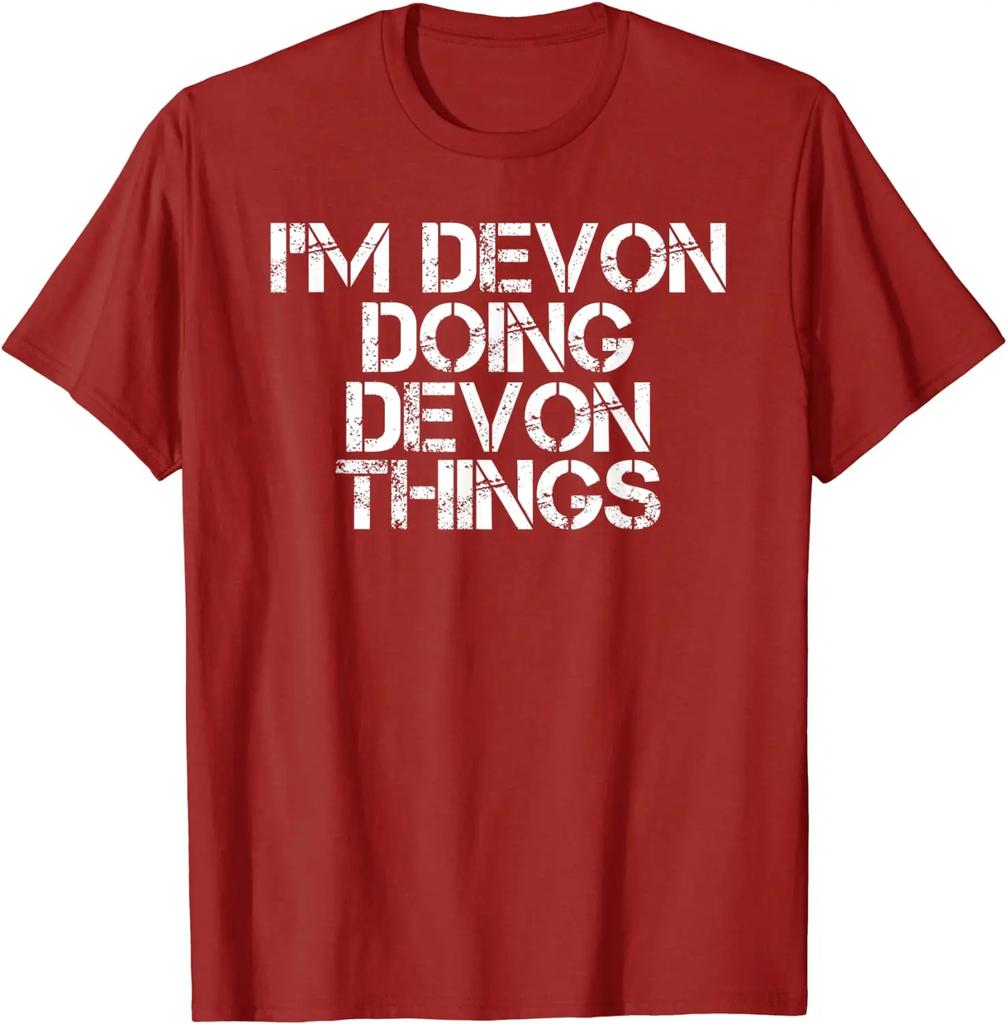 I'M DOING THINGS Funny Birthday Name Gift Idea T-Shirt FashionableCasual Tops T Shirt Fashion Cotton T Shirt