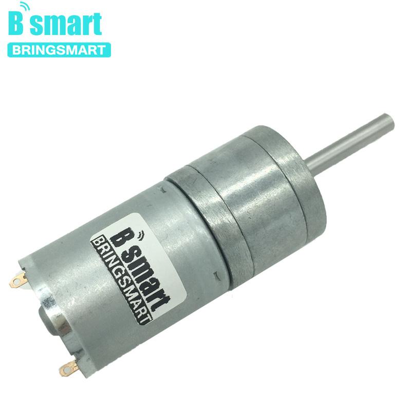 Bringsmart 25GA370 Shaft Length 25MM 6V 12V 24V DC Motor Gear 12-1360RPM D Shape Long Shaft Motor Customized Mini Reducer Robot