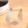 Stainless Steel Butter Churner Wood Handle Dough Mixer Egg Beater Flour Cutter  Cream