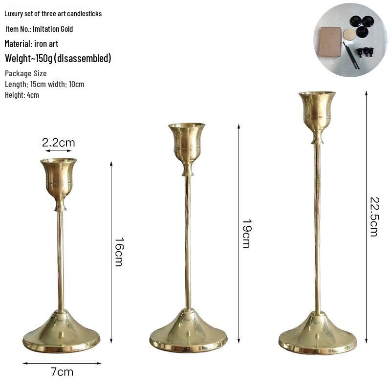 Скандинавская свеча для ароматерапии в стиле легкой роскоши с золотым подсвечником - Идеально для романтических ужинов и элегантного декора стола