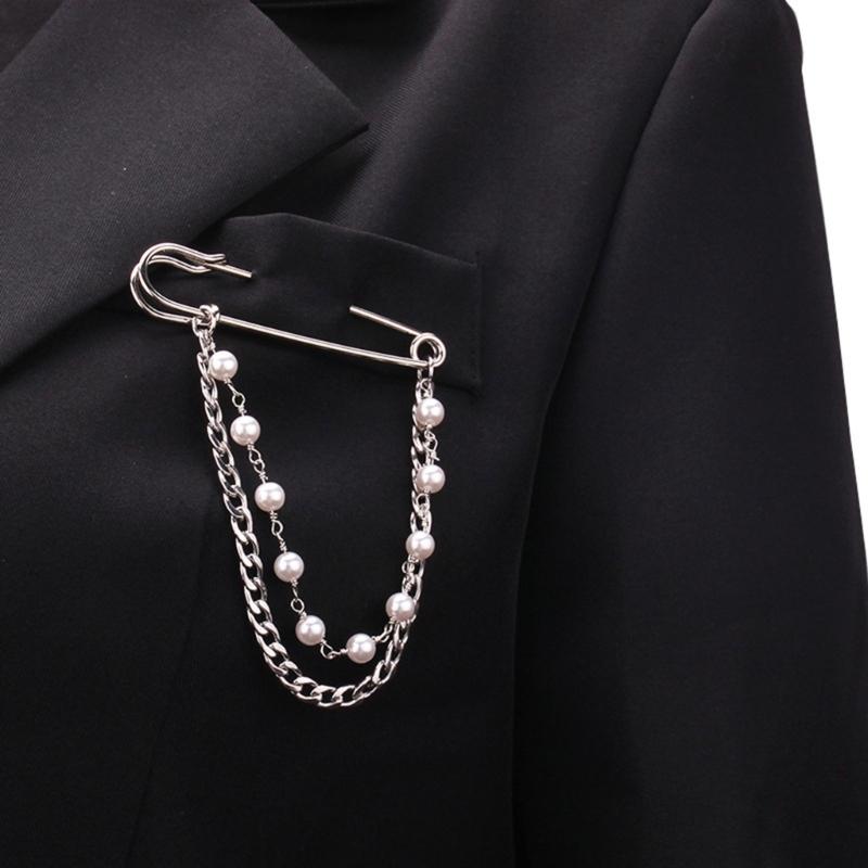 Novelty Lapel Pin Pearls Rhinestones Crystal Lapel Pin Jewelry Brooch Photo Props Delicate Crystal Brooch Pin Brooch