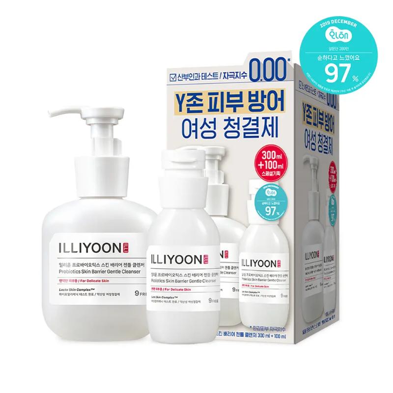 ILLIYOON Probiotics Gentle Feminine Cleanser pH-Balancing Wash Set 300ml (+100ml)