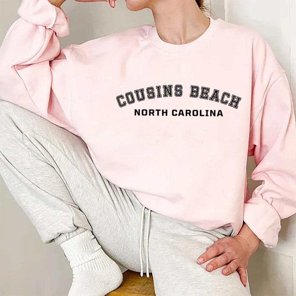 Cousins Beach Северная Каролина Толстовка с круглым вырезом Лето I Turned Pretty Рубашка Женские толстовки с длинными рукавами Повседневные топы с капюшоном