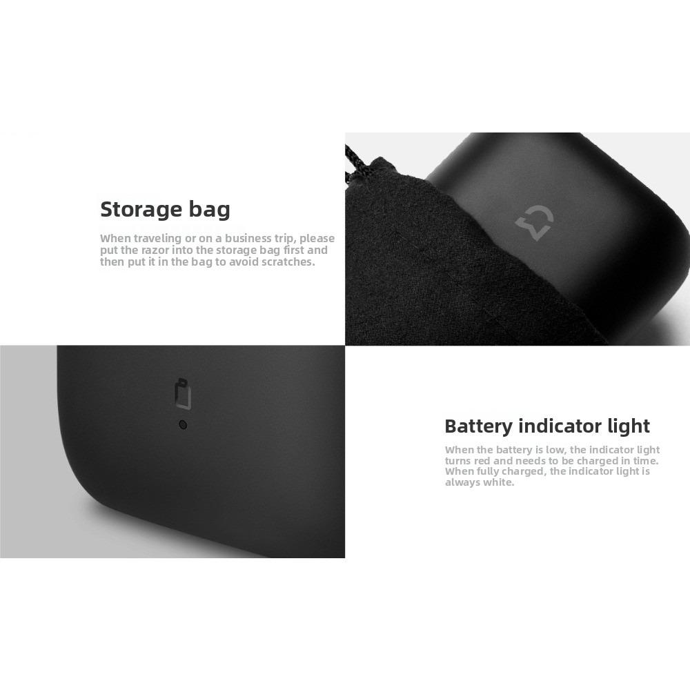 Xiaomi Электробритва Mijia S100, водонепроницаемость IPX7, двойные плавающие головки, зарядка Type-C, портативная мужская бритва