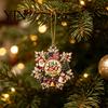 Seasonal Office Hotel Decorations Christmas Acrylic Hanging Ornament, Double Side Printed 250th Anniversary Pendant Indoor Outdoor Xmas Party Supplies