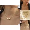 Золотое геометрическое модное ожерелье для женщин с универсальным стилем цепочки, идеально подходящее для уличного стиля и повседневной носки.